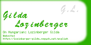 gilda lozinberger business card
